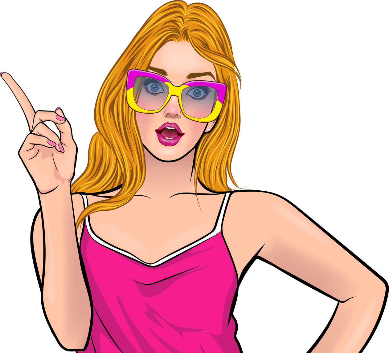 woman comics pop art style